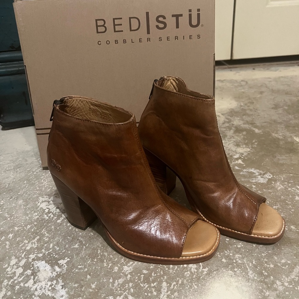 Bed Stu Onset Brown Ankle Boots Brown Leather 8.5